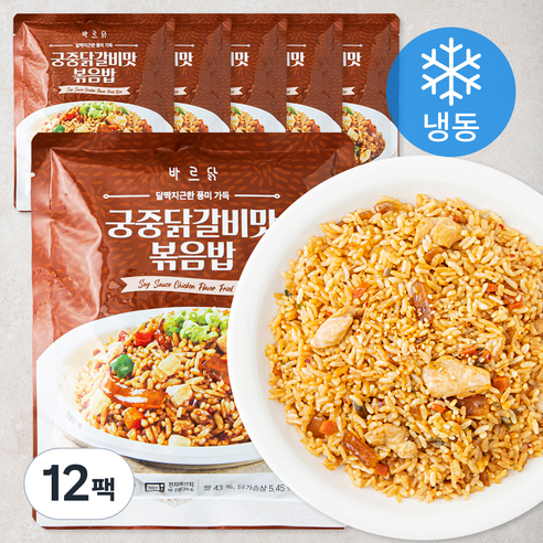 바르닭 궁중 닭갈비맛 볶음밥 (냉동), 180g, 12팩