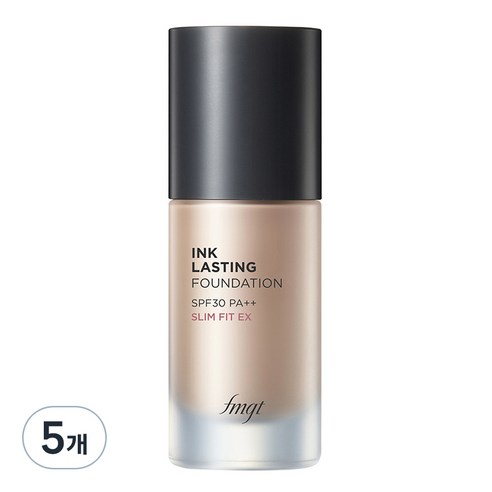더페이스샵 잉크래스팅 파운데이션 슬림핏 이엑스 30ml, V201 애프리콧베이지, 5개