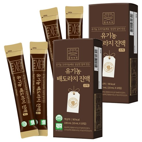 몸애쏙쏙 유기농 배도라지진액 스틱, 10ml, 20개