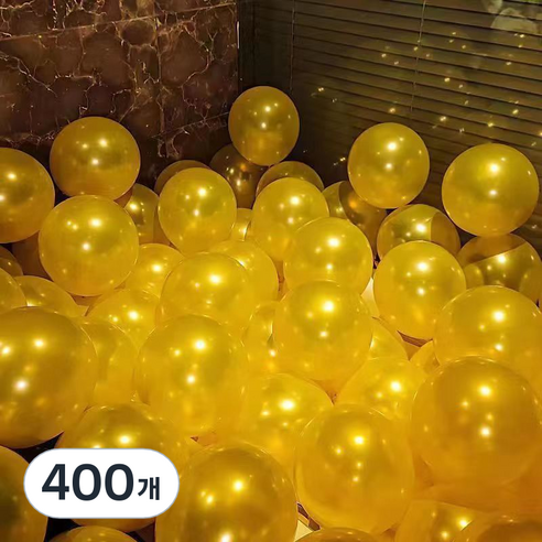 EUMES 이벤트 풍선 펄, 옐로우, 400개