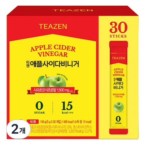 티젠 애플사이다 비니거, 2개, 5g