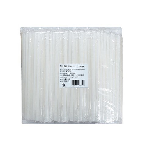 생활을그리다 PLA 생분해 빨대 일자형 7 x 250 mm, 500개입, 1개