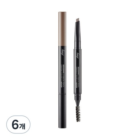 더페이스샵 디자이닝 아이브로우 오토펜슬 0.3g, 02 그레이 브라운, 6개