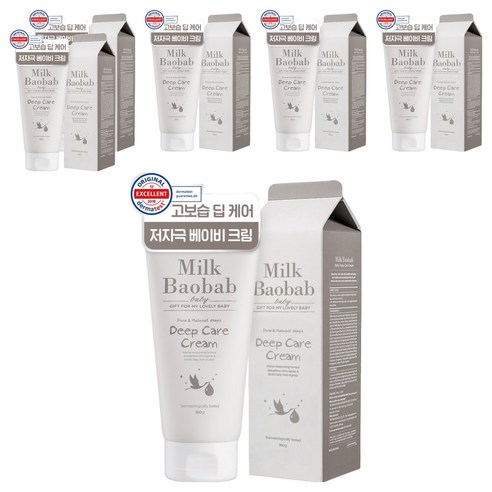밀크바오밥 베이비 딥케어 크림, 160g, 6개