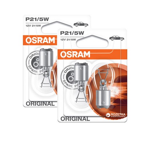 오스람 오리지널 프리미엄 더블 램프 2개입, 2개, P21/5W 차량관리/소모품