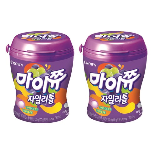 크라운 마이쮸 용기 포도, 2개, 110g