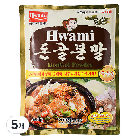 화미 돈골분말, 500g, 5개
