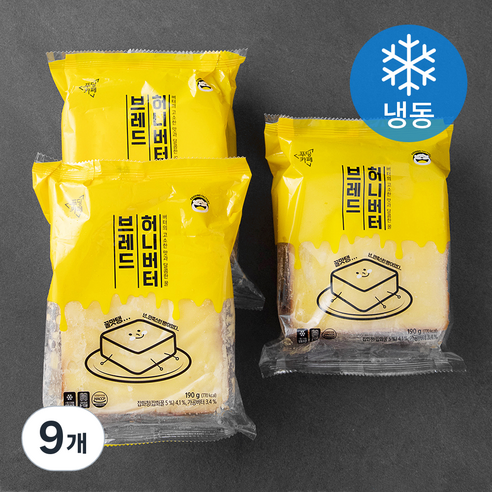 푸딩팩토리 허니버터 브레드 (냉동), 190g, 1개입, 9개