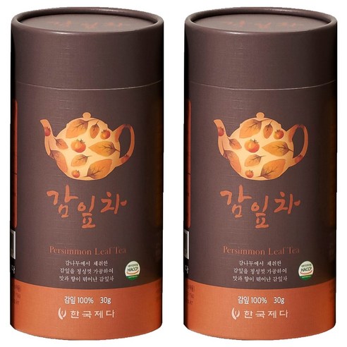 한국제다 감잎차 지관, 30g, 2개, 1개입
