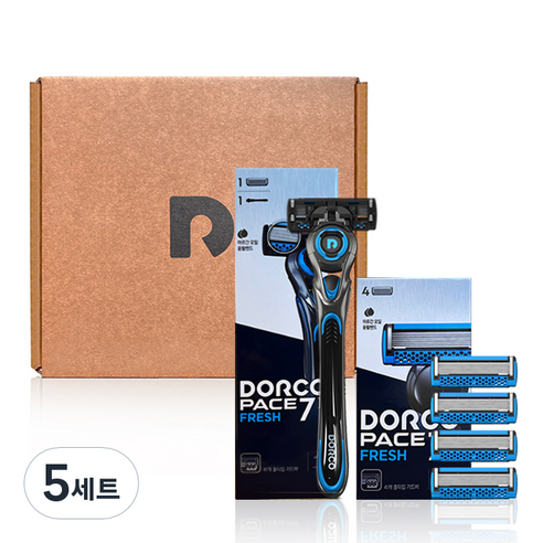도루코 페이스 스타터킷 프레쉬, 면도기 + 면도날 5p, 5세트