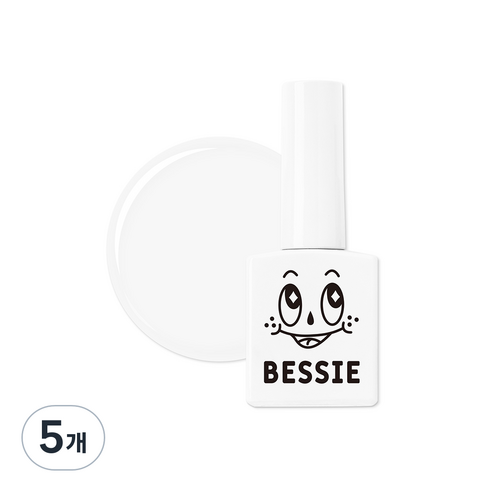 BESSIE 컬러 젤, M05 리얼화이트, 11ml, 5개