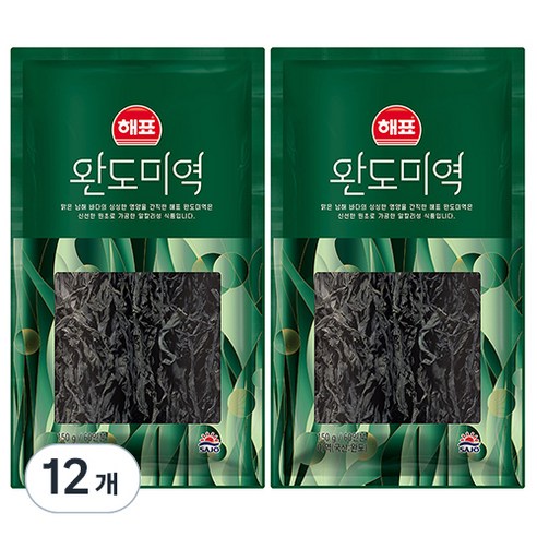 해표 완도 미역, 150g, 12개