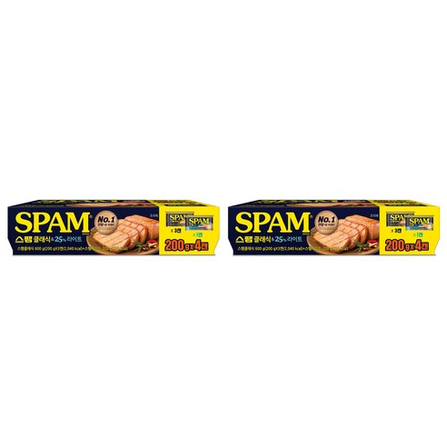 스팸 클래식 200g 3p + 25% 라이트 200g, 2세트