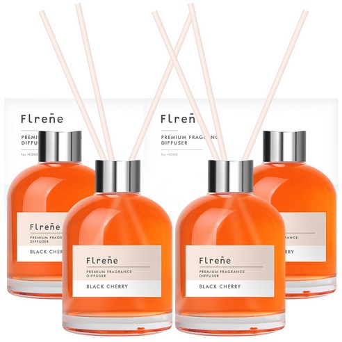 플렌느 실내용 디퓨저 200ml x 4p, 블랙체리, 4개