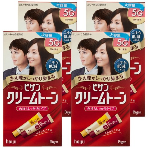 비겐 크림톤 염색제, 5G진한밤색, 4개