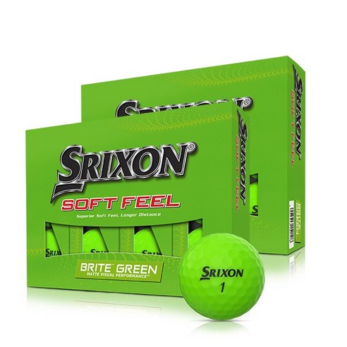 스릭슨 신형 소프트필 골프공 2피스 12p, 2개, 무광브라이트그린