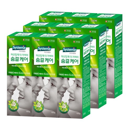 시스테마 숨결케어 치약, 120g, 9개