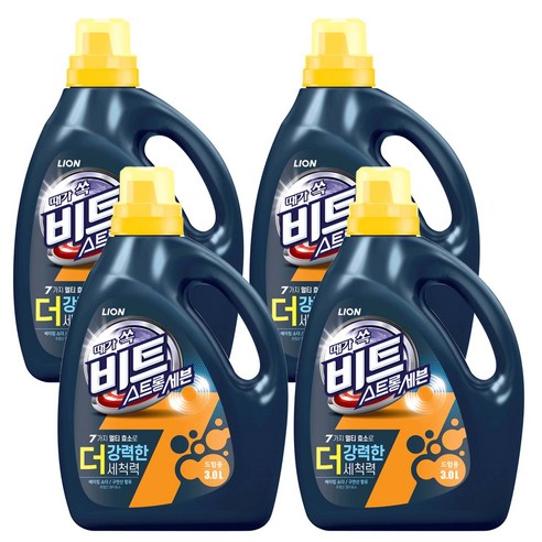 비트 스트롱 세븐 드럼용 액상세제 본품, 3L, 4개