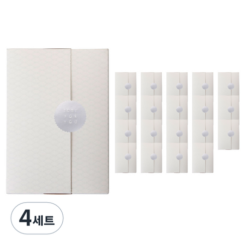 인디케이 행커칩 상자 20p + 상장 스티커 20p 세트, 화이트, 4세트
