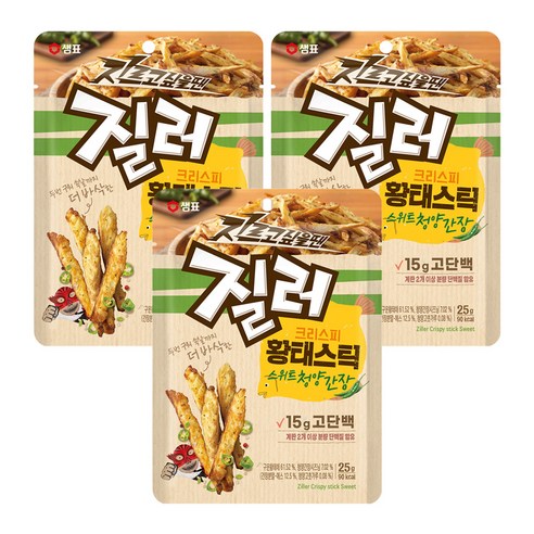 질러 크리스피 황태스틱 스위트청양간장, 25g, 3개