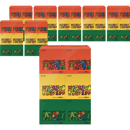 한예지 키스해링 페스타 미용티슈 230매, 6개입, 8팩