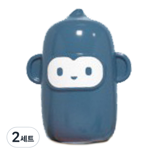 에잇바이트 원숭이 케이스 베이비 네일케어 세트, 네이비, 2세트