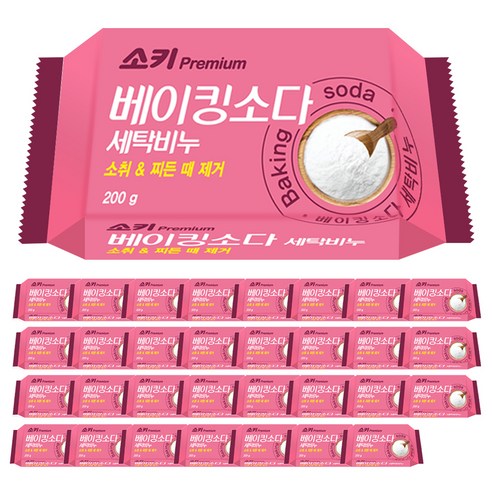 소키 무궁화 프리미엄 베이킹소다 세탁비누, 200g, 32개
