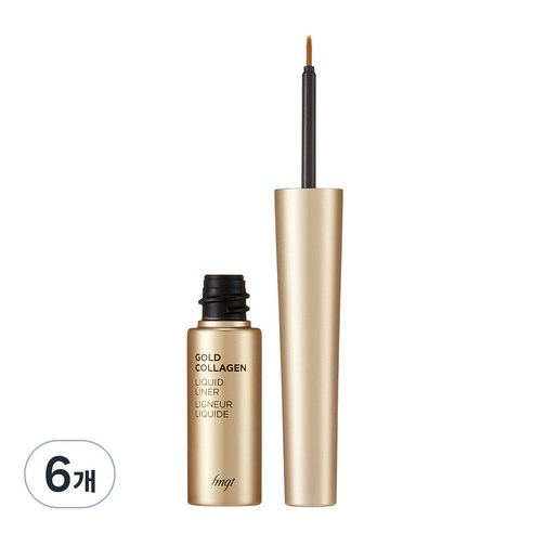 더페이스샵 골드 콜라겐 리퀴드 아이라이너 5.5g, 블랙, 6개