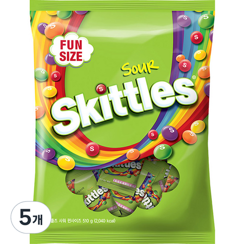 스키틀즈 사워, 510g, 5개