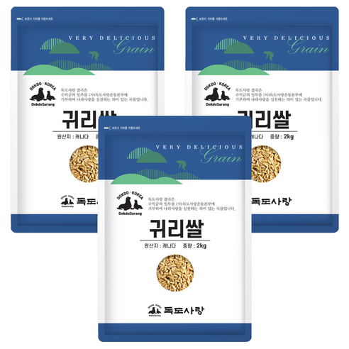 독도사랑 귀리쌀, 2kg, 3개