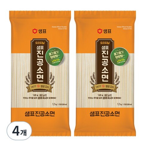 샘표 오리지날 진공소면, 1.1kg, 4개