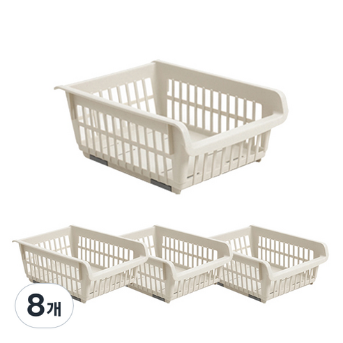 코지 스테커블 바스켓 S, 아이보리, 8개