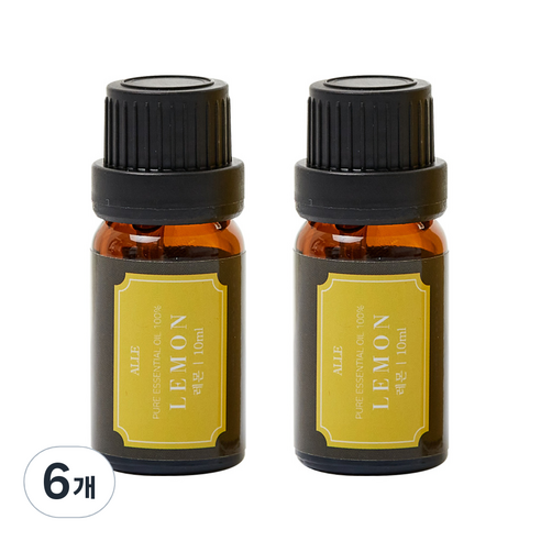 알레 비건 아로마 에센셜 오일 레몬 향, 10ml, 6개