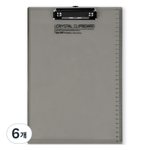 아이비스 크리스탈클립보드 A4 SP 12301, 블랙, 6개
