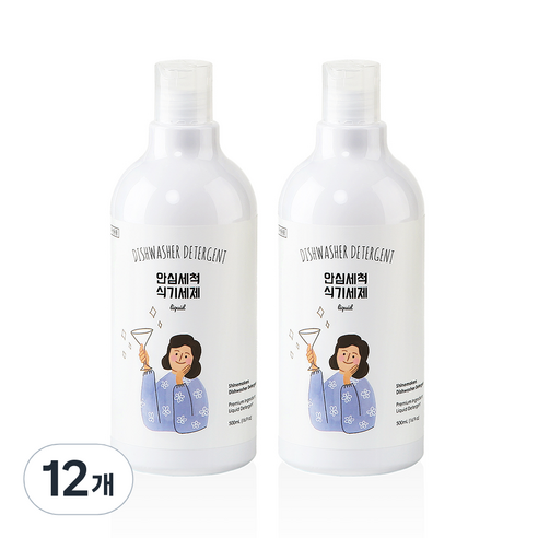 샤인메이커스 안심세척 식기세척기용세제 액체형, 500ml, 12개