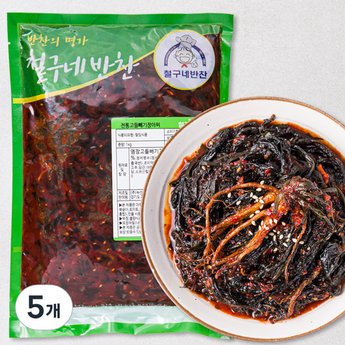 철구네 전통 고들빼기 장아찌, 1kg, 5개