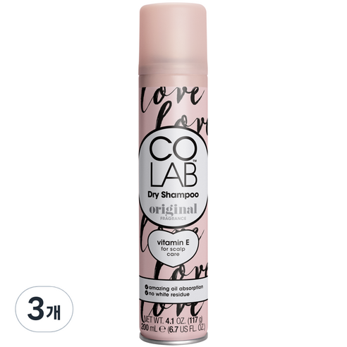 코랩 퍼퓸 드라이 샴푸 오리지널, 3개, 200ml