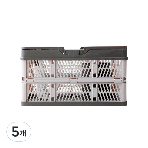 마켓비 KONTINO 폴딩바스켓, 투톤베이지, 33L, 5개