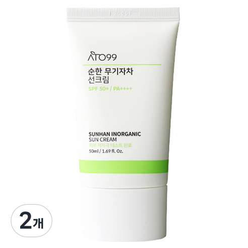 아토99 순한 무기자차 선크림 SPF 50+ PA++++, 50ml, 1개