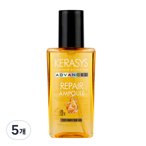 케라시스 어드밴스드 10X 리페어 헤어 앰플 세럼, 80ml, 5개