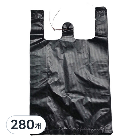 부국 손잡이 고급마트봉투 검정 5호, 20L, 4세트