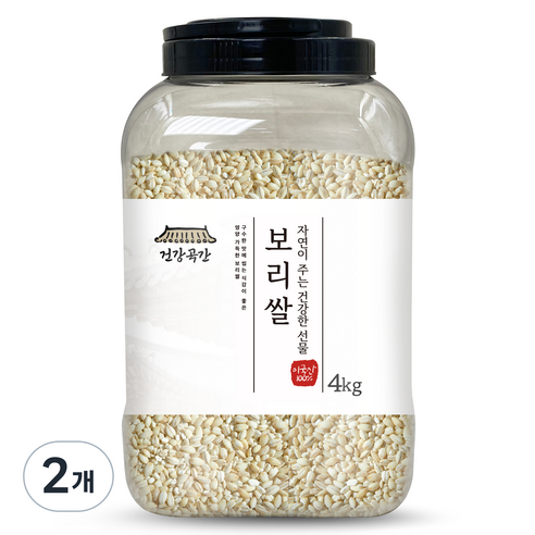 건강곡간 미국산 보리쌀, 4kg, 2개
