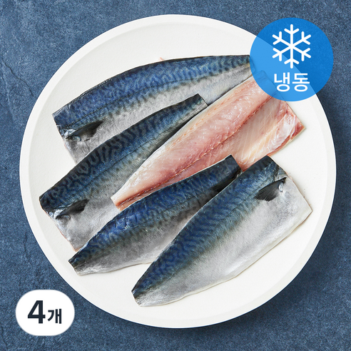 바다찬찬 국내산 우리바다 고등어살 (냉동), 4개, 1kg