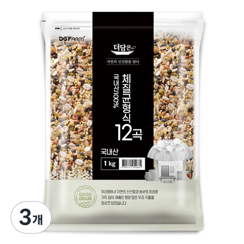 더담은 100% 국산 체질균형식 12곡, 1kg, 3개