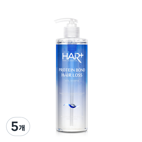 헤어플러스 단백질 본드 약산성 탈모 완화 샴푸, 500ml, 5개