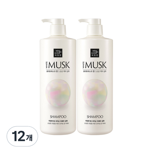 미쟝센 펄 샤이닝 리페어 퍼퓸샴푸 화이트머스크향, 1000ml, 12개