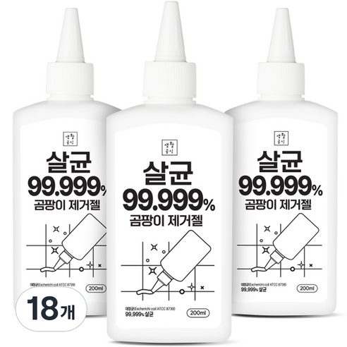 생활공식 살균 곰팡이 제거젤, 200ml, 18개