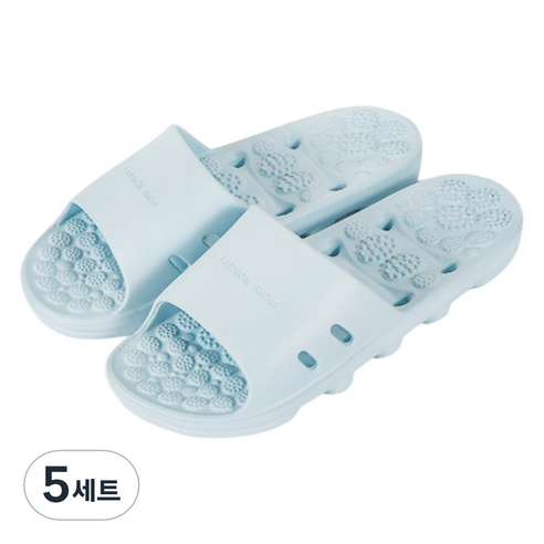 언헤브 패션 지압 슬리퍼 230, 02 스카이블루, 5세트