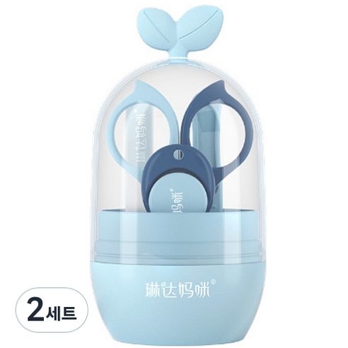 더리빙 유아용 손톱깎이 세트, 블루, 2세트