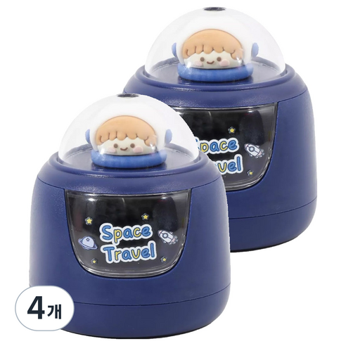 큐티 전동 연필깎이, 네이비, 4개